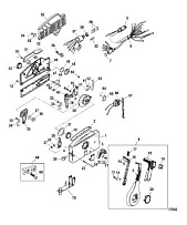 Дистанционное управление-боковое крепление без силовой отделки 2-х тактного ПЛМ MERCURY 9.9 M TMC Серийный номер от 0N059858 и выше