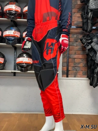 Штаны кроссовые HETOSHI DEMURE TYPE-3 цв, Красно-черный р.L