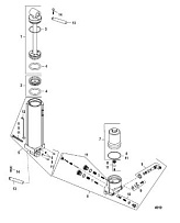Компоненты ручного наклона 2-Х ТАКТНОГО ПЛМ MERCURY 55 Серийный номер от 0T980000 и выше