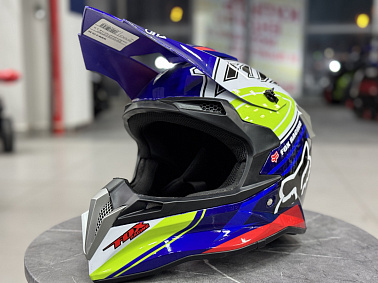 Шлем кроссовый HETOSHI Сине-желто-красный AD3-14 цв.  р. M