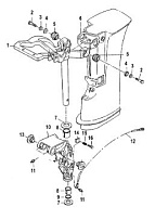 Поворотный кронштейн 2-х тактного ПЛМ MERCURY 9.9 M TMC Серийный номер от 0N059858 и выше