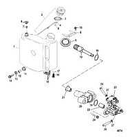 Компоненты закачки масла 2-Х ТАКТНОГО ПЛМ MERCURY 75 Серийный номер от 1B000000 и выше