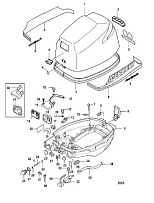 Капот 4-Х ТАКТНОГО ПЛМ MERCURY 8 Серийный номер от 0P325500 и выше