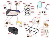 Кузовные элементы, пластик снегохода IRBIS Dingo (2016 г.)  (часть 3)