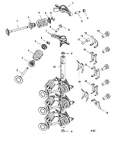 Впускные, выпускные клапаны 4-Х ТАКТНОГО ПЛМ MERCURY 60 Серийный номер от 1C000001 до 1C050251