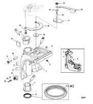 Поворотный кронштейн 4-Х ТАКТНОГО ПЛМ MERCURY 50 Серийный номер от 1C050252 и выше