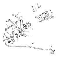 Дроссельная тяга, Jet 4-Х ТАКТНОГО ПЛМ MERCURY 50 Серийный номер от 1C050252 и выше