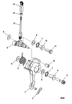 Рычаг дроссельной заслонки 4-Х ТАКТНОГО ПЛМ MERCURY 100 Серийный номер от 1B227000 до 1B366822