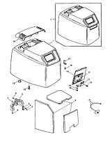 Верх капота (S/N-USA-0G301750/BEL-9885504 и ниже) 2-Х ТАКТНОГО ПЛМ MERCURY 75 Серийный номер от 0D283222 до 0G760299