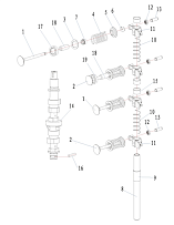 ЧАСТИ КЛАПАНА 4-Х ТАКТНОГО ПЛМ HIDEA HDF9.9