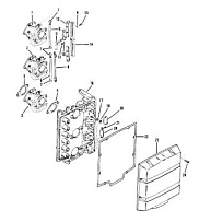 Карбюратор и пластина аттенюатора 2-Х ТАКТНОГО ПЛМ MERCURY 75 Серийный номер от 0B240451 до 0C221999