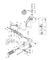 Рукоятка рулевого управления 4-Х ТАКТНОГО ПЛМ MERCURY 5 Серийный номер от 0P073456 до 0P400999