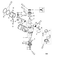 Коленвал, поршни и шатуны 2-Х ТАКТНОГО ПЛМ MERCURY 75 Серийный номер от 0P325500 и выше