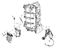 Модуль подачи топлива (Часть 2) 4-Х ТАКТНОГО ПЛМ MERCURY 80 Серийный номер от 0P459572 и выше