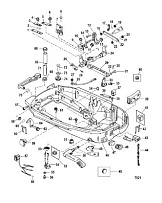 Низ капота 2-х тактного ПЛМ MERCURY 40 M Серийный номер от 1B000001 и выше