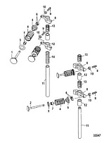 Впускные/выпускные клапаны 4-Х ТАКТНОГО ПЛМ MERCURY F15 Серийный номер от 9973100 до 0P016999