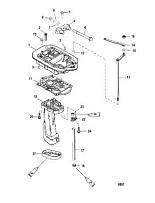Выхлопная труба 2-Х ТАКТНОГО ПЛМ MERCURY 55 Серийный номер от 9973100 до 0P016999