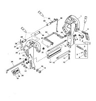 Зажимной кронштейн (Часть 1) 2-х тактного ПЛМ MERCURY 40 M Серийный номер от 9854537 до 0P016999