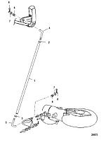 Механизм переключения передач 2-х тактного ПЛМ MERCURY 25 М Серийный номер от 0N055505 и выше