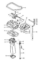 Выхлопная труба 2-Х ТАКТНОГО ПЛМ MERCURY 75 Серийный номер от 9506481 до 9589038
