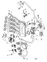 Впускной коллектор 4-Х ТАКТНОГО ПЛМ MERCURY 60 Серийный номер от 1C050252 и выше