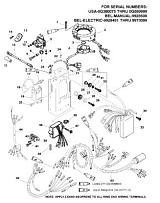 Электрические компоненты (Часть 2) 2-х тактного ПЛМ MERCURY 40 M Серийный номер от 9854537 до 0P016999
