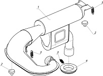 Система выпуска снегохода ТАЙГА АТАКА 551 II