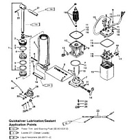 Гидроподъем (BLACK FILL PLUG)S/N-USA-0G360002/BEL-9934136 и ниже 2-Х ТАКТНОГО ПЛМ MERCURY 75 Серийный номер от 0D283222 до 0G760299