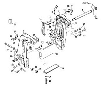 Кронштейн транца 4-Х ТАКТНОГО ПЛМ MERCURY 80 Серийный номер от 0P459572 и выше