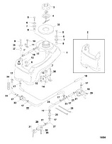 Встроенный топливный бак 4-Х ТАКТНОГО ПЛМ MERCURY 6 Серийный номер от 0R067090 и выше