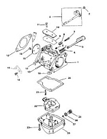 Карбюратор 2-Х ТАКТНОГО ПЛМ MERCURY 55 Серийный номер от 0G290585 до 0G589999