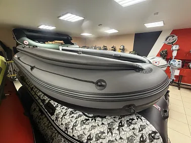 Надувная лодка X-River GRACE  WIND 380+фальшборт Серый/черный